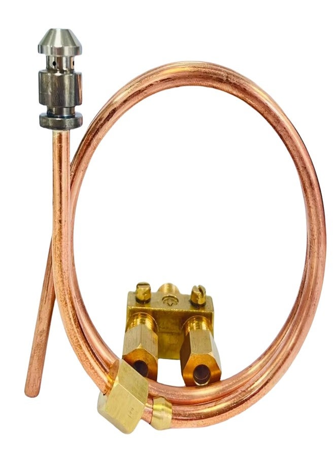 MCAMPAS Pilot Tube 3/16" OD X 20" Copper Pipe Bendable Range Oven Burner With 2065641 Valve - Image 3